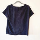 J.Crew  Navy Microdot Short Sleeve Shell Top S New Summer‎ Office Work Career Sm Photo 1