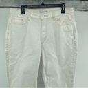 Loft  Women’s White Curvy High Rise Kick Crop Cotton Denim Jeans Size 32/14 Photo 2