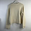 a.n.a  Crewneck Pullover Quilt Tribal Pattern Sweater Long Sleeve Cream Size M Photo 7