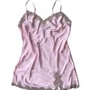 Victoria's Secret Victoria’s Secret women’s L silky pink satin cami slip lace sequin neck trim Photo 0