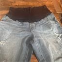 Old Navy  Full Panel Distressed Boyfriend Fit Cropped Maternity Jeans Photo 4