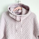 GapFit Lavender Pale pink quilted Funnel neck Hoodie sz small Photo 2