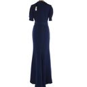 Badgley Mischka NWT  Dark Blue Belted Maxi Cocktail Dress Size 6 originally $750 Photo 1