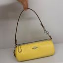 Coach Silver/Retro Yellow Nolita Barrel Bag Pebble Leather #CP 474 Photo 2