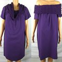 W By Worth  Deep Jelly Poplin Knit off The Shoulder Dress NWT Purple Sweater 10 Photo 1