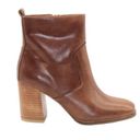 sbicca  Toccoa Women’s Tan Brown‎ Leather Zip-Up Stacked Block Heel Boots Size 9 Photo 2