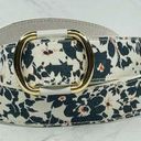 White and Floral Reversible Belt Size XS Photo 0