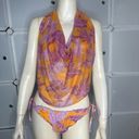 SheIn  Floral Plant Print 3 Piece String Bikini Size Large Photo 11