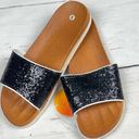 Sole Society Sole Selection Womens Golden Glitter Style Slide Sandals  Sz 39 Photo 8