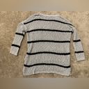 onetheland Women’s  Oversized Sweater Striped Gray Black Size M Photo 3