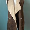 C&C California  Brown Faux Shearling Vest Soft Comfortable size XS Photo 0