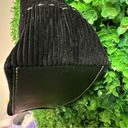 Tommy Hilfiger  Purse Black Corduroy Leather Hand Strap Tote Handbag y2k Photo 13