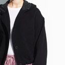 Vince  Cotton Hooded Bomber Button Jacket in Black XS Photo 0