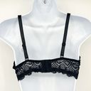 Frederick's of Hollywood  Womens Coquette Scalloped Mesh Lace Bra Size 38D Black Photo 1