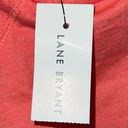 Lane Bryant  Livi Activewear Poof Short Sleeve Banded Bottom Slub Shirt in Salmon Photo 7