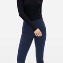 Everlane  side zip stretch ankle navy cotton pants size 0 Photo 0