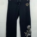 BCBGMAXAZRIA  Y2K Embroidered Capri Sweat Pants size Medium Photo 0