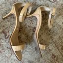 Manolo Blahnik Chaos Nude Patent Leather Heel Sandals— Size 8.5/38.5 Photo 6