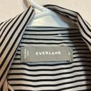 Everlane  Black & White Striped Button Down Blouse in Washable Silk Size 0 Photo 4