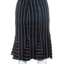 Emporio Armani  Striped Wool Skirt Black & White Photo 2