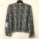 Abound  Womens Multicolor Animal Print Cozy Fleece Pullover Sweatshirt Photo 2