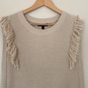 Banana Republic  Fringe Tunic Dove Wing Sweater Photo 2