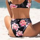 Roxy NWT  Printed Beach Classics High Waist High Leg Bikini Bottom Floral Photo 0