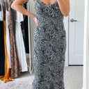 L'Academie  Revolve B&W Animal Printed Slip Maxi Dress  Photo 4