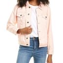 Neon Blonde NWT Dreamer Distressed Denim Jacket Pink Quartz Size XS Spring Photo 11