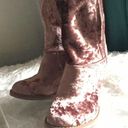 sbicca  Crushed Velvet Fold-over Block Heel Booties Photo 3