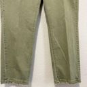 J.Jill  Denim Jeans Womens 12 Olive Green Cropped Authentic Fit Fringe Hem Photo 3