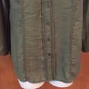 Dress Barn Olive Green  Button Down Shirt Size Small Photo 2