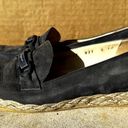 Salvatore Ferragamo  Espadrilles Flat Shoes Slip On Suede Leather Black 8 Photo 1