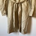 Banana Republic  Tan Brown Casual Collared Henley Button Belted Dress size Medium Photo 4