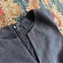 Theory Miyani Split Front Dress In Charcoal Grey Stretch Wool size 10 Photo 3