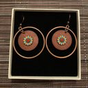 Bohemian/Ethnic Brown and Bronze Drop Earrings Photo 0