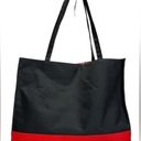 Lancôme Tote Bag black red canvas nylon Carryall Photo 1