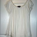 Sociology Women's  White Lace Bohemian Blouse Shirt Size Small EUC #2914 Photo 1