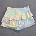 DO+BE  Collection Ruffle Skort Women's Large Tie-Dye Pink/Yellow Tiered New Photo 9