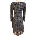 Max Studio Geometric Dress Faux Wrap Black White Tan 8 Office Photo 3