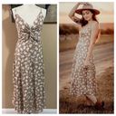 Lulus NWOT  Picturesque Moments Brown Floral Print Strappy Maxi Dress Photo 1