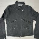 Calvin Klein Vintage  Black Wash Denim Biker Style Jacket Women’s Size Small Photo 3