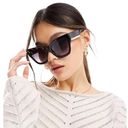 Quay NEW  Australia By The Way Women's SUNGLASSES Black Gold Oversized Square Photo 3