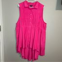 Torrid  hot pink babydoll poplin button front shirt women’s plus size 3X Photo 1