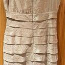 London Times  Champagne Gold Shimmer Tiered Layered Formal Evening Dress Size 12 Photo 4