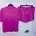 Juicy Couture NWT  Magenta XLarge Shirt Sleeve Short Pajama PNK JC CRWN Set Photo 3