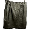 Alfani  Genuine Leather Black Zip Side Lined Midi Skirt Imported India Womens 6 Photo 1