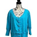 Lane Bryant   Blue Cardigan Sweater Womens  Sz 22/24 3/4 Sleeve Preppy Balletcore Photo 0