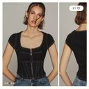 Pilcro  CONTRAST STITCH CORSET TOP Photo 2