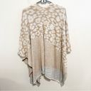 Chico's  One Size Animal Print Sweater Shrug Wrap Poncho Photo 5